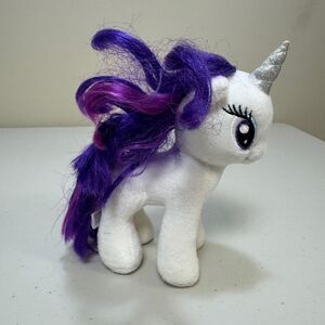 RARE Ty Beanie Baby My Little Pony Stuffed Animal White Purple Plush Unicorn Toy